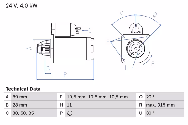 BOSCH Motorino d\'avviamento
