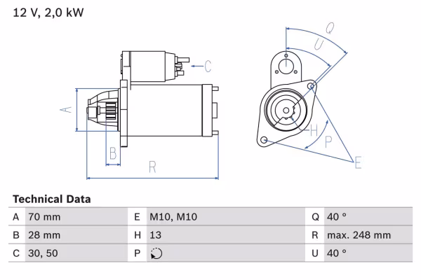 BOSCH Motorino d\'avviamento
