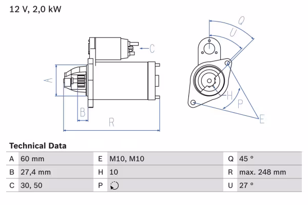 BOSCH Motorino d\'avviamento