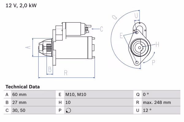 BOSCH Motorino d\'avviamento