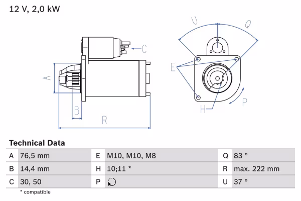 BOSCH Motorino d\'avviamento