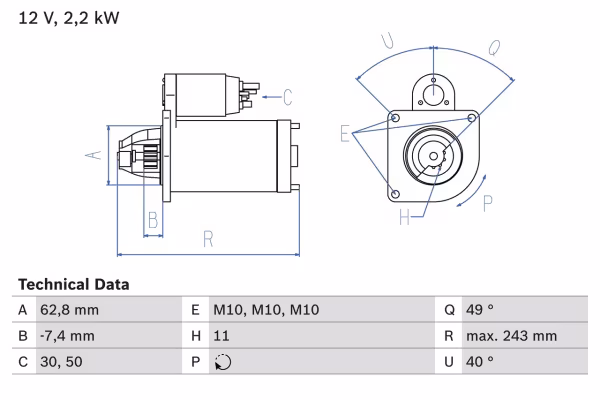 BOSCH Motorino d\'avviamento