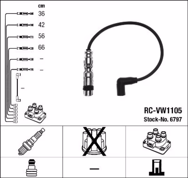 NGK Kit cavi accensione