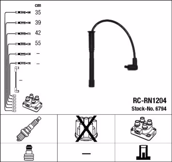NGK Kit cavi accensione