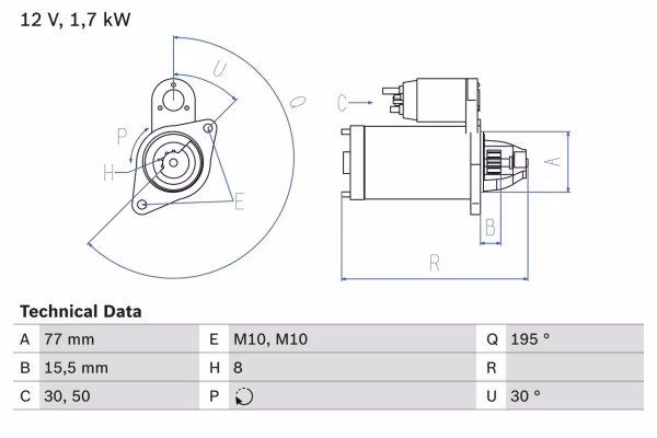 BOSCH Motorino d\'avviamento