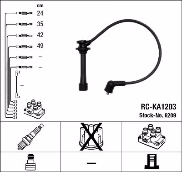 NGK Kit cavi accensione