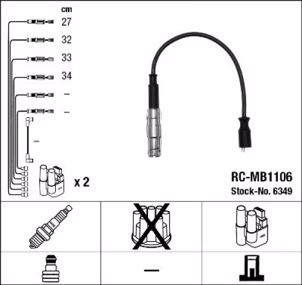 NGK Kit cavi accensione