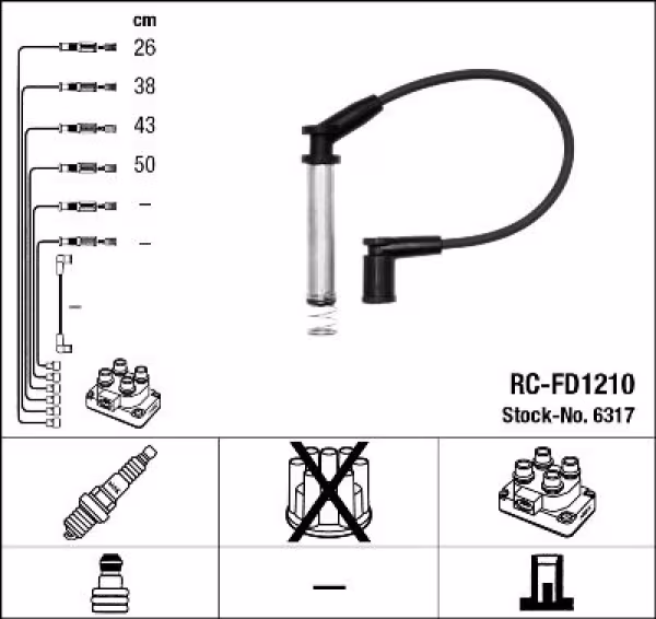 NGK Kit cavi accensione