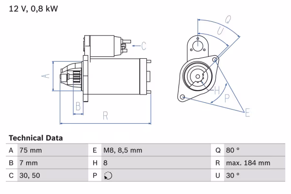 BOSCH Motorino d\'avviamento