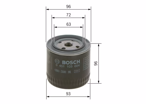 BOSCH Filtro olio