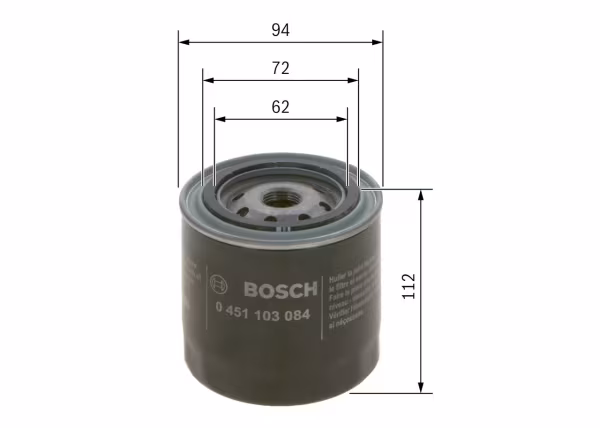 BOSCH Filtro olio