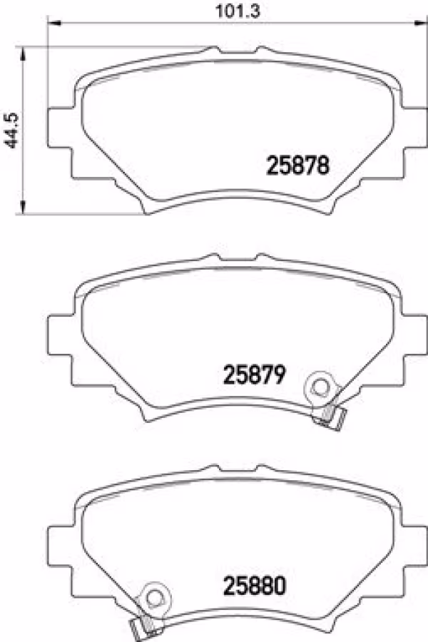BREMBO Kit pastiglie freno, Freno a disco