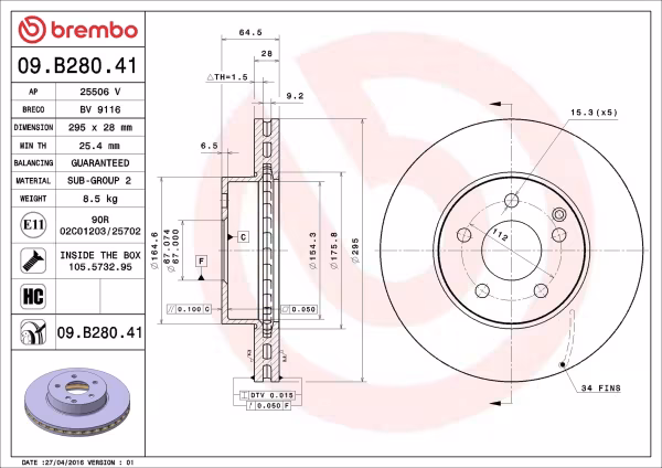 BREMBO Disco freno