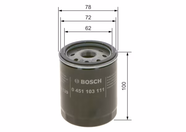BOSCH Filtro olio