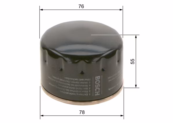 BOSCH Filtro olio