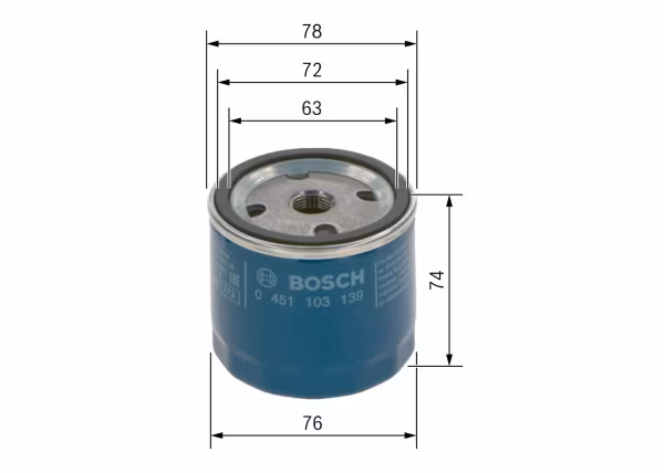 BOSCH Filtro olio