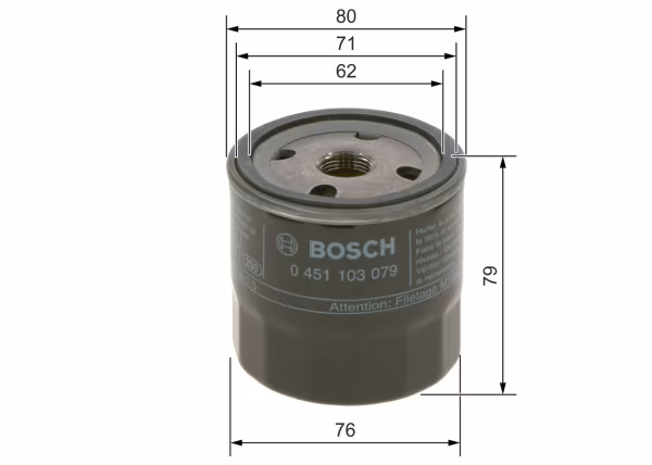 BOSCH Filtro olio