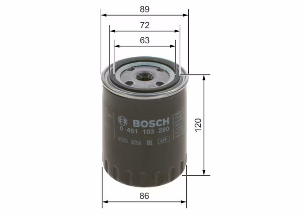 BOSCH Filtro olio
