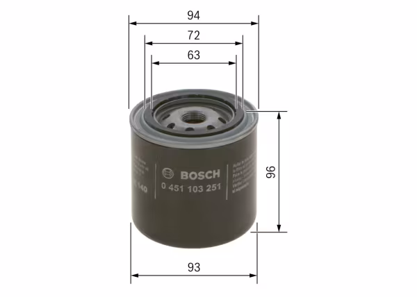 BOSCH Filtro olio