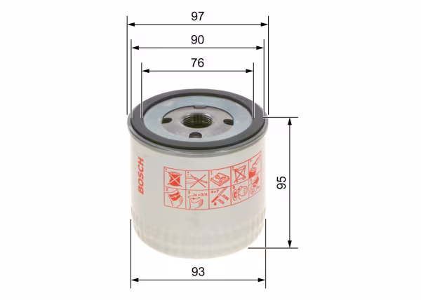 BOSCH Filtro olio