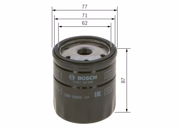 BOSCH Filtro olio