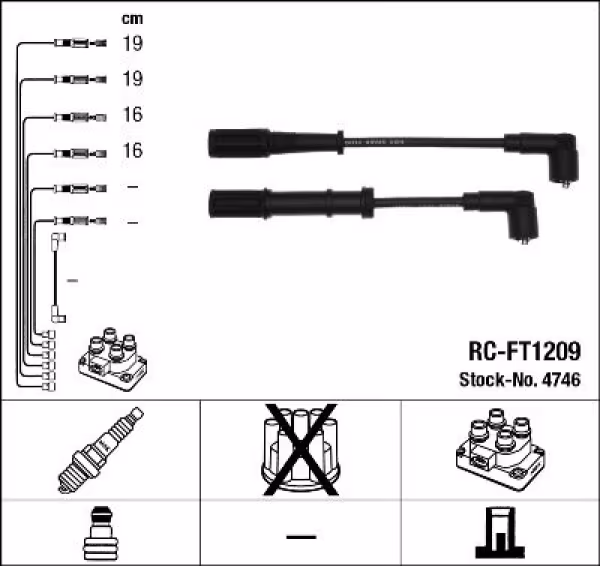 NGK Kit cavi accensione