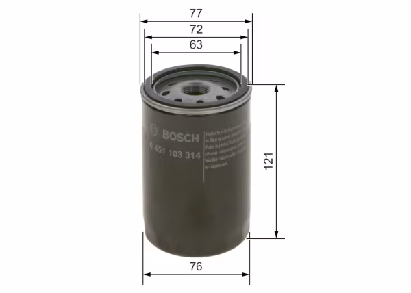 BOSCH Filtro olio