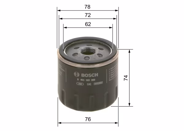 BOSCH Filtro olio