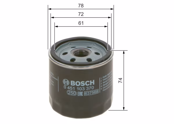 BOSCH Filtro olio