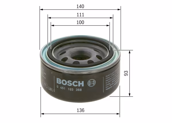 BOSCH Filtro olio