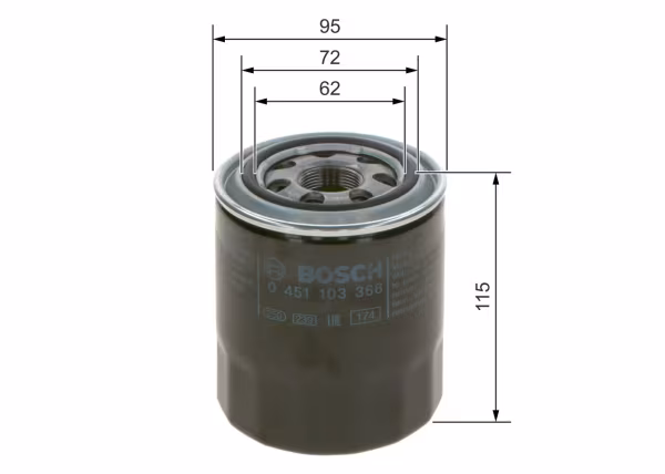 BOSCH Filtro olio