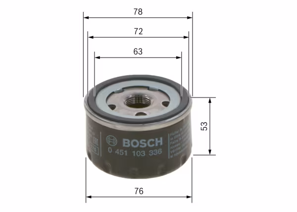 BOSCH Filtro olio
