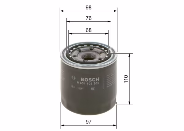 BOSCH Filtro olio