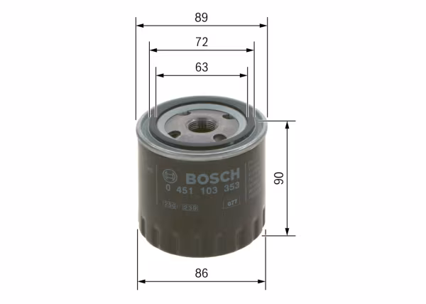 BOSCH Filtro olio