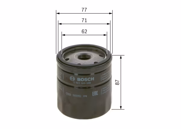BOSCH Filtro olio