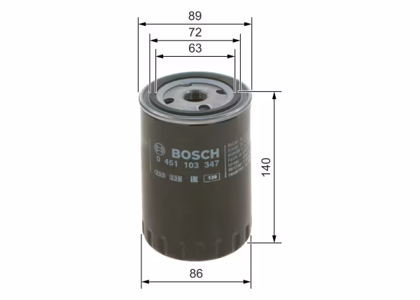 BOSCH Filtro olio