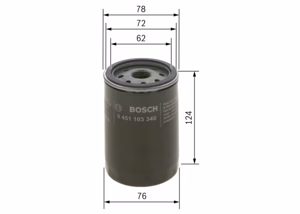 BOSCH Filtro olio