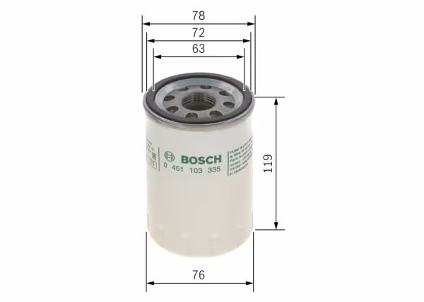 BOSCH Filtro olio