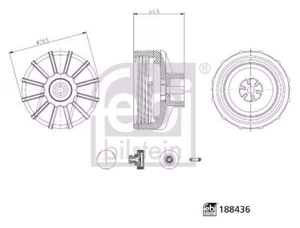 Coperchio, scatola filtro dell’urea