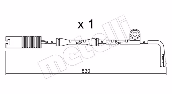 METELLI Contatto segnalazione, Usura past. freno/mat. d\'attrito