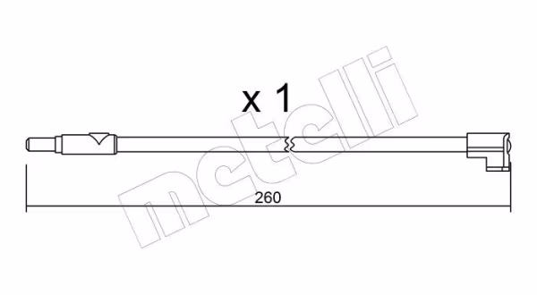 METELLI Contatto segnalazione, Usura past. freno/mat. d\'attrito