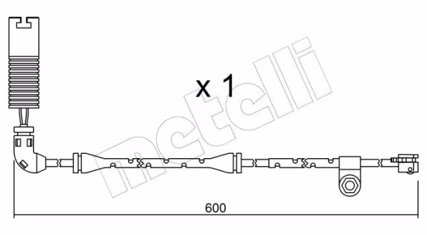METELLI Contatto segnalazione, Usura past. freno/mat. d\'attrito