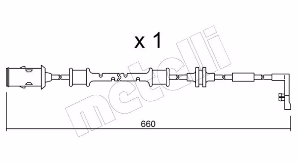 METELLI Contatto segnalazione, Usura past. freno/mat. d\'attrito