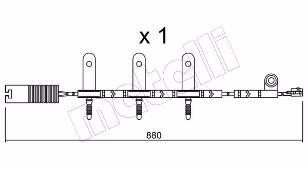 METELLI Contatto segnalazione, Usura past. freno/mat. d\'attrito