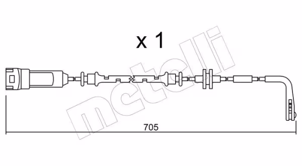 METELLI Contatto segnalazione, Usura past. freno/mat. d\'attrito