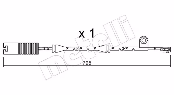 METELLI Contatto segnalazione, Usura past. freno/mat. d\'attrito