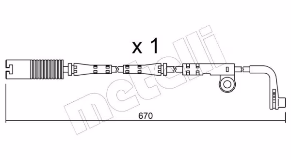 METELLI Contatto segnalazione, Usura past. freno/mat. d\'attrito