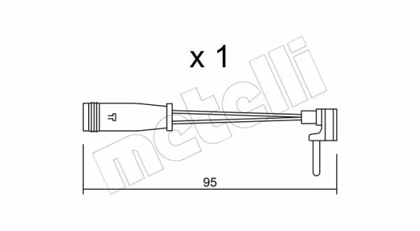 METELLI Contatto segnalazione, Usura past. freno/mat. d\'attrito