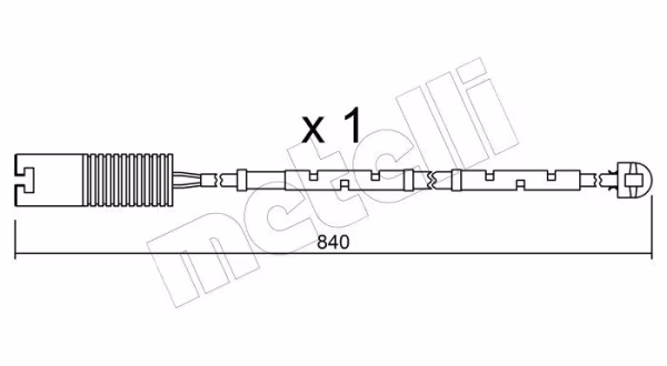 METELLI Contatto segnalazione, Usura past. freno/mat. d\'attrito