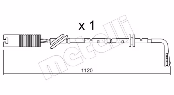 METELLI Contatto segnalazione, Usura past. freno/mat. d\'attrito